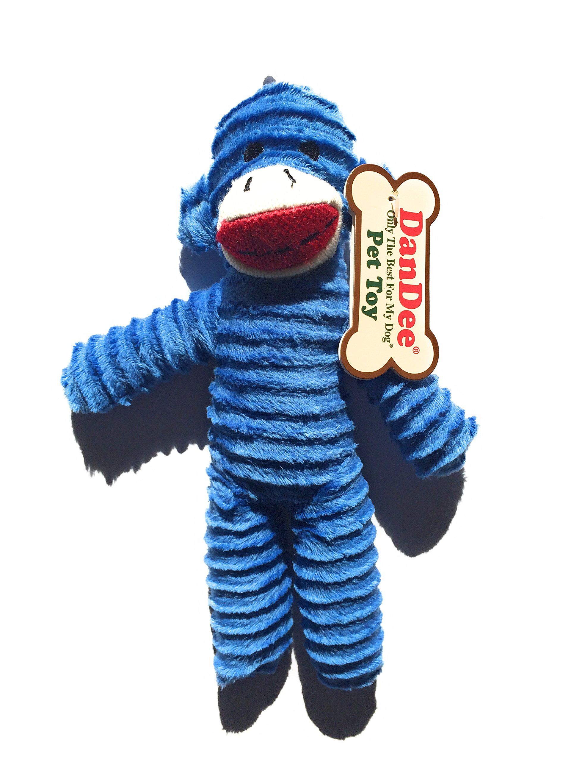 Dandee Only The Best For My Dog Pet Sock Monkey Toy Pink Check