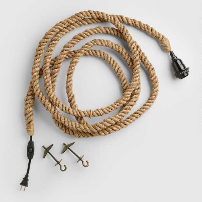 A Custom Lighting Solution That Saves Space Looks Great And Requires No Hardwiring This Jute Rope Swag K Electrical Cord Pendant Light - Rope Pendant Light Kit A Custom Lighting Solution That Saves Space Looks Great And Requires No Hardwiring This Jute Rope Swag K Electrical Cord Pendant Light - Rope Pendant Light Kit