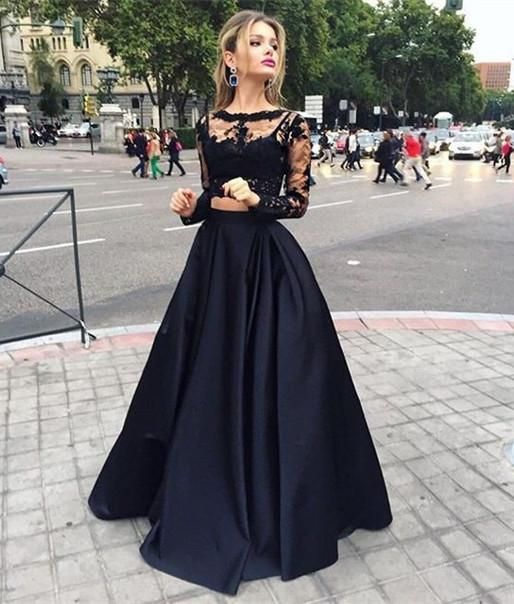 Red Black Elegant Evening Dresses
