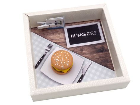 Geldgeschenk Verpackung Hamburger Essen Gutschein #adventskalendermann