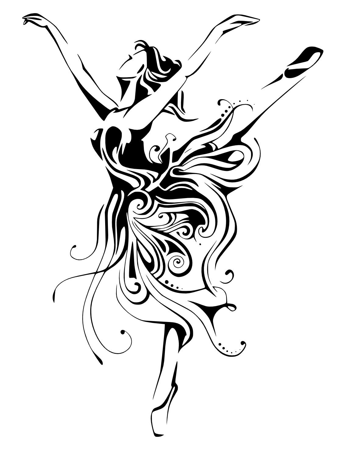 Download Ballerina Female Dancer Free Vector cdr Download - 3axis ...
