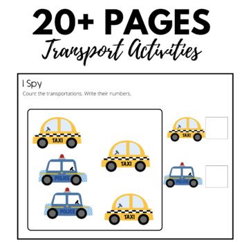 Transportation Preschool Counting 1-5 by Sofea's Store | TpT Preschool Counting, Counting Activities, Motor Activities, Transportation Theme Preschool, Let's Have Fun, Cut And Paste, Math Worksheets, Learners, Recognition