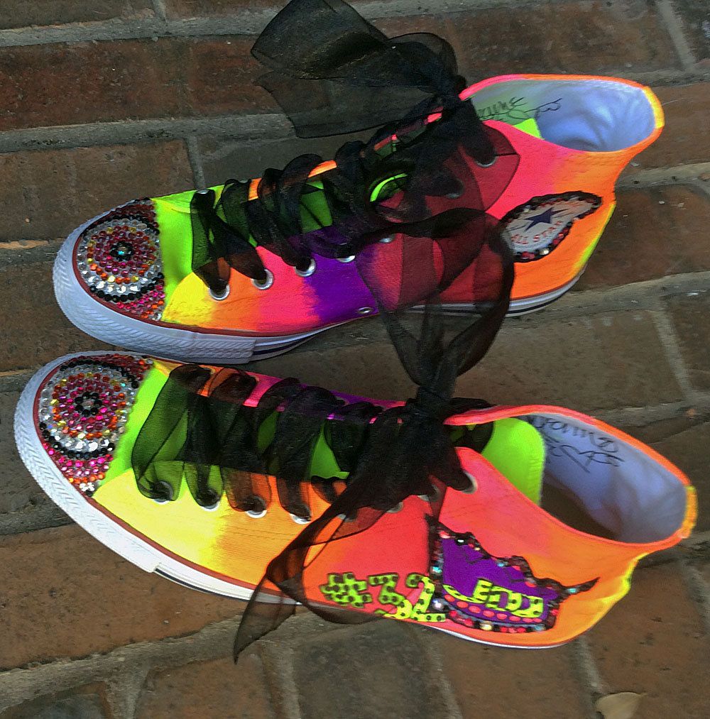 Glow in the Dark Hi Top Converse Shoes Bright Colors Sweet | Etsy | Hi Glow In The Dark Sneaker Paint