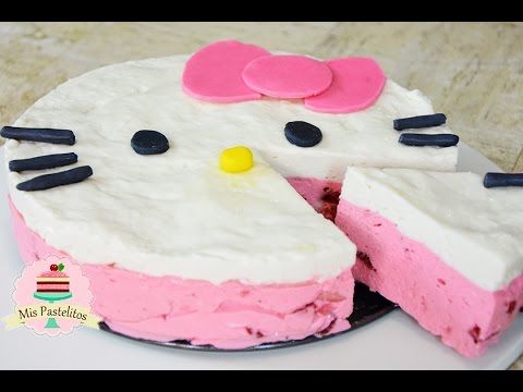Pay De Hello Kitty Sin Horno Mis Pastelitos Pasteles Pastel De Hello Kitty Pastel De Dulces