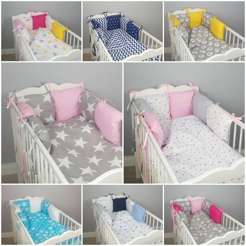 8 pc cotcot bed bedding sets PILLOW 4 pcs baby pillow set with one pillow