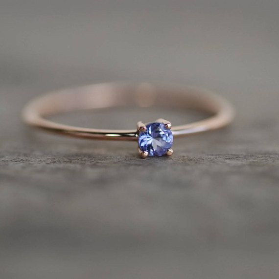 Natural Diamond /& Tanzanite 14k Solid Yellow Gold December Birthstone Tanzanite Diamond Gold Ring Gift For Loved One Christmas Gift