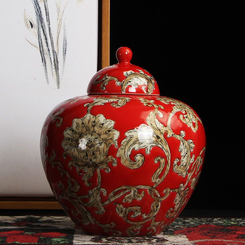 China antique Porcelain Qing kangxi red glaze 3 foot Incense Burners pot