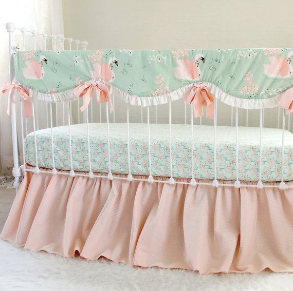 Swan Crib Bedding Perless Peach Baby Swan Crib Bedding Perless Peach Baby Nursery Rail Cover Fl Cri