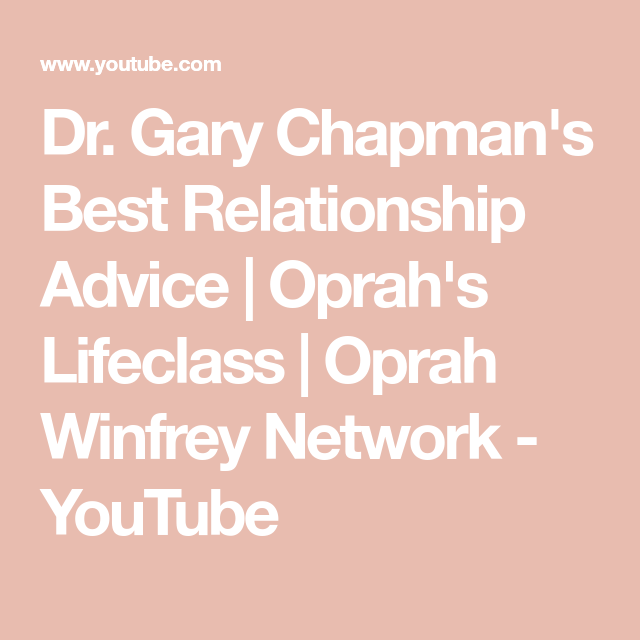 Oprah winfrey relationship advice