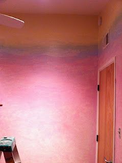 Lazure Painting the Kids' Room for forty dollars in One Day In our last house we had a room painted like this I miss it. Classroom Walls, Classroom Decor, Lazure Painting, Wall Painting Techniques, Watercolor Walls, Diy Watercolor, Up House, Wall Treatments, Little House