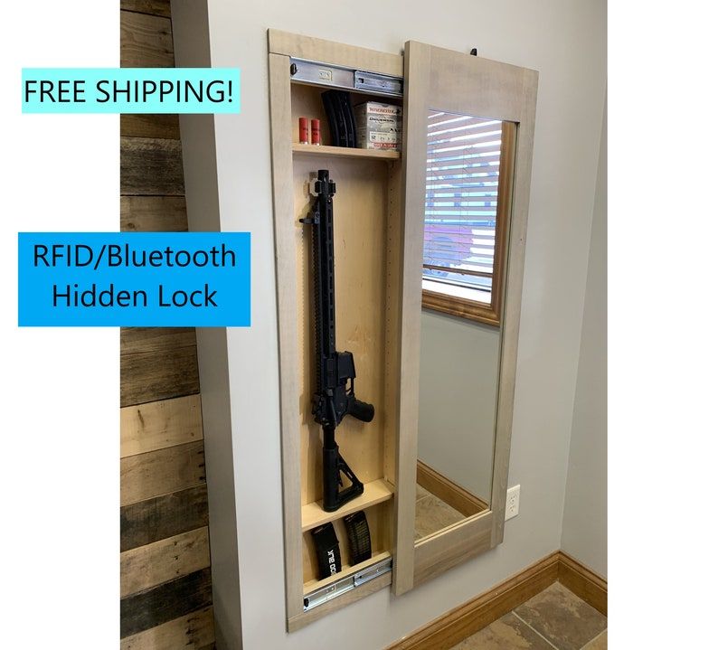 MIRROR SAFE – Hidden storage mirror, In-wall gun safe, conce…