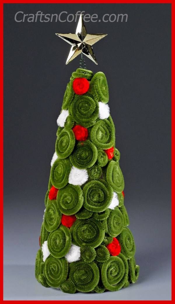 Christmas Chenille Stick Tree Christmas Chenille Stick Tree