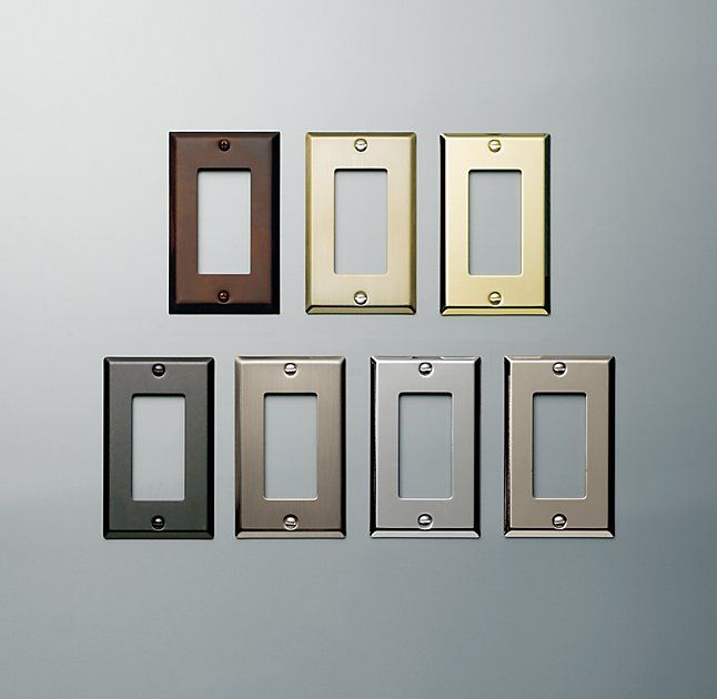 Metal Single Rocker Plate Switch Plates Stainless Backsplash Switch Plate Covers