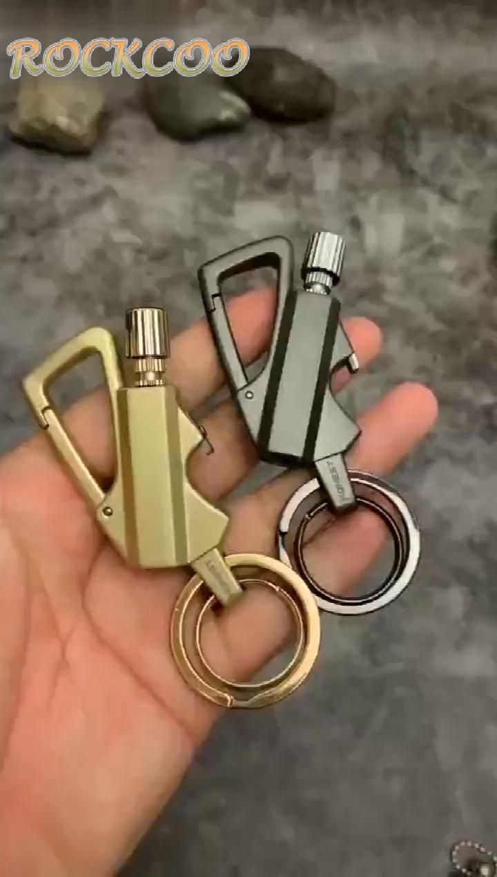 Waterproof Flint Free Kerosene Lighter Outdoor Survival Tool Keychain Portable Bottle Opener #campfire