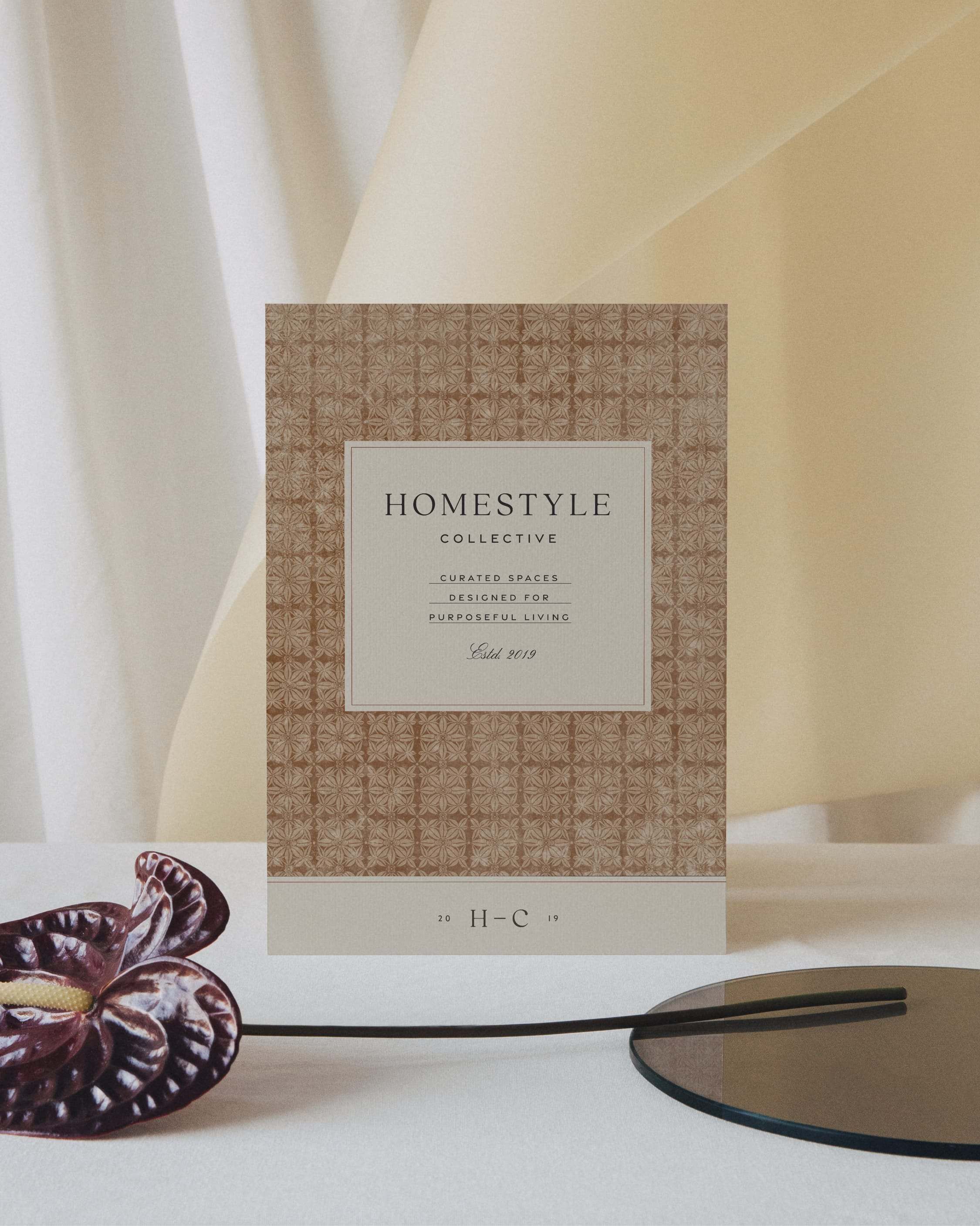 Stationery design for Homestyle Collective, and interior design studio. This brand features vintage patterns and logos, lots of textures, and vintage typography. View more at amarielael.com! Vintage Typography, Vintage Branding, Unique Wedding Stationery, Website Branding, Bold Pattern, Interior Design Studio, Stationery Design, Retro Design, Envelope Liners