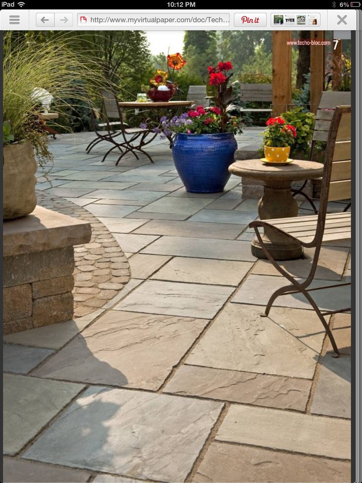 backyard ideas stamped concrete contrast of smaller pavers on border and shape - Concrete Design Ideas backyard ideas stamped concrete contrast of smaller pavers on border and shape - Concrete Design Ideas