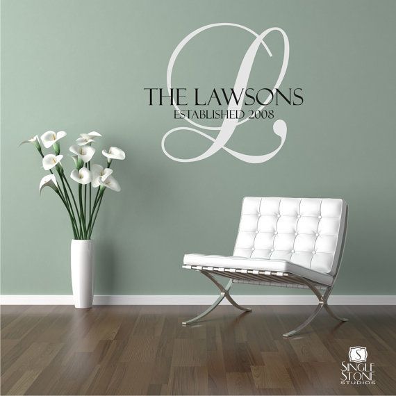 Family Monogram Wall Decal Vinyl Wedding Stickers Art Family Monogram Wall Decal Vinyl Wedding Stickers Art