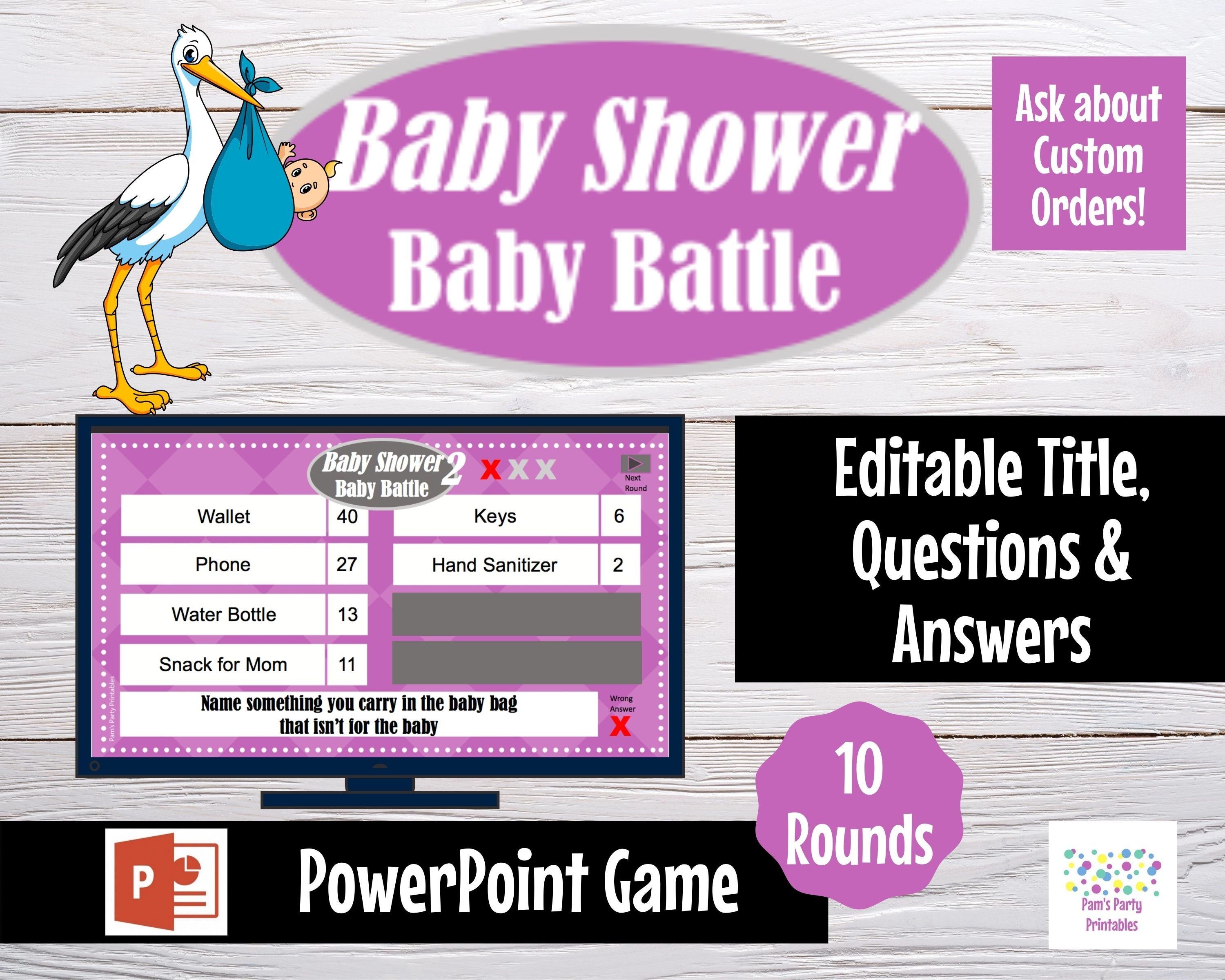 Downloadable PowerPoint Trivia Quiz Virtual In-person Zoom Ultimate Girl Baby Shower Sprinkle Game Party Pack Bundle Downloadable PowerPoint Trivia Quiz Virtual In-person Zoom Ultimate Girl Baby Shower Sprinkle Game Party Pack Bundle