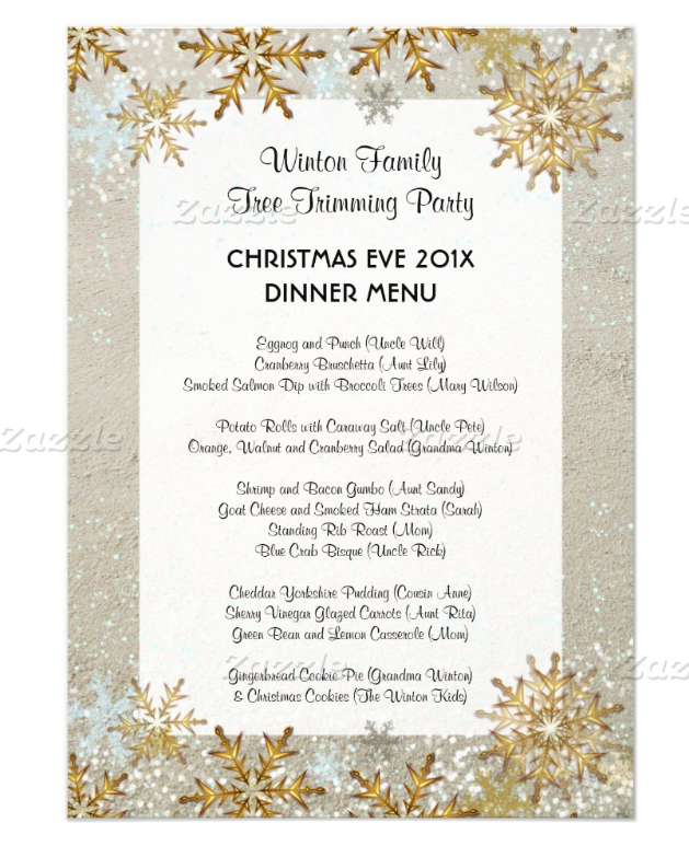 <strong>Menus for Tea Parties</strong> | Afternoon to Remember Formal dinner party menu template