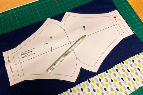 Mundschutz nähen mit Schnittmuster *kostenlos* - W Mundschutz nähen mit Schnittmuster *kostenlos* - W