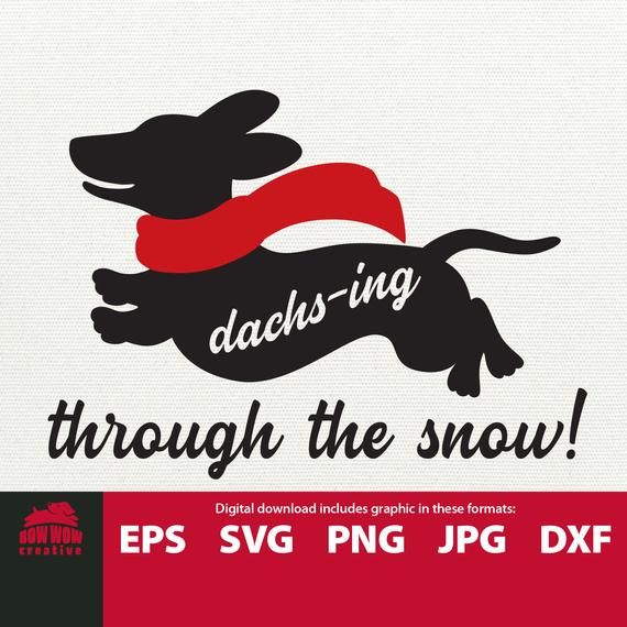 Dachshund Through the Snow sign svg Christmas Dachshund ...