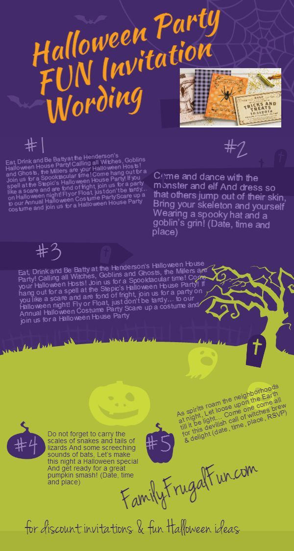 enjoy the latest halloween invitation wordings styles and invitation phrases for party