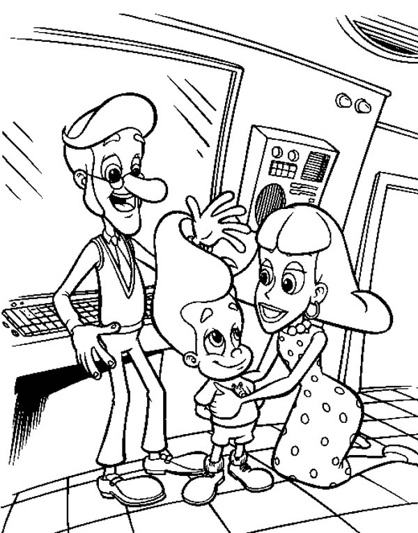 Jimmy Neutron Is Proud Of Him Coloring Pages Bulk Color Jimmy