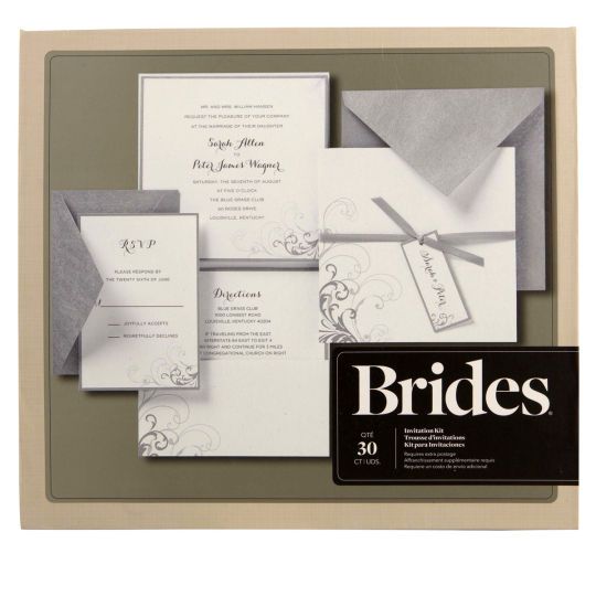 Brides Silver And White Pocket Invitation Kitbrides Brides Silver And White Pocket Invitation Kitbrides Kit