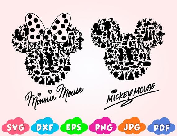 Download Different Characters Svg Mickey Mouse Svg Minnie Mouse Svg Mickey Mouse Head Svg Minnie Mouse Head S Diy Disney Shirts Embroidery Template Cricut