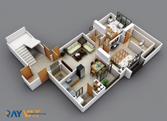 3D Floor Plan Design Portfolio Architectural floor plans and Plan - plan appartement 3d gratuit 3D Floor Plan Design Portfolio Architectural floor plans and Plan - plan appartement 3d gratuit