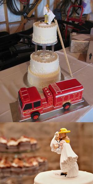 Firefighter Cake Topper With Ladder Firefighter Cake Topper With Ladder