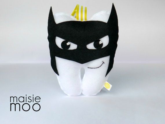 Superhero Tooth Fairy Pillow batman or spiderman