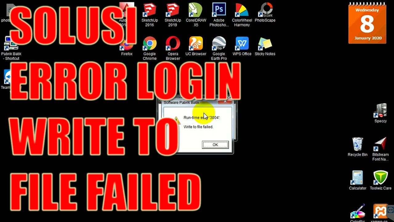 INSTALL – SOLUSI ERROR LOGIN – WRITE TO FILE FAILED | Fails, Writing