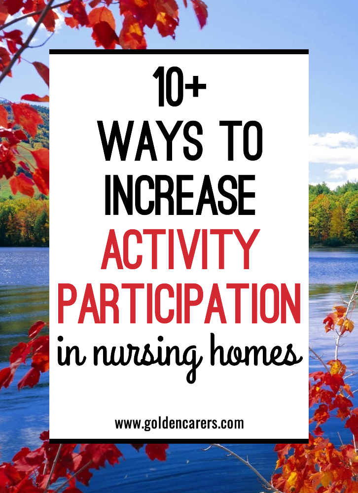 10 ways to increase activity participation Elderly