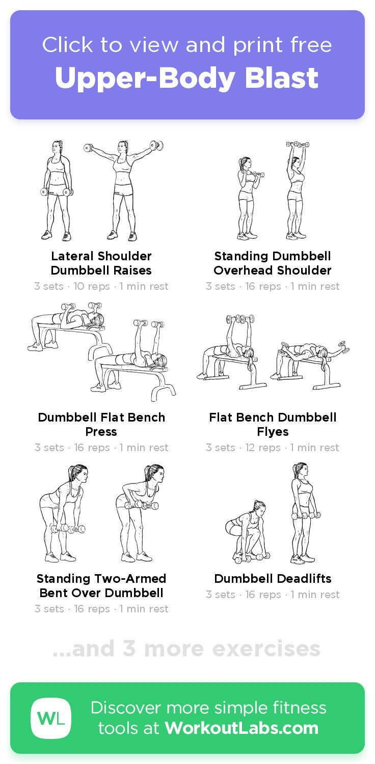Free workout: Upper-Body Blast – 48-min abs, arms, back, chest exercise routine. Try it now or download as a printable PDF! Browse more training plans and create your own exercise programs with #WorkoutLabsFit · #AbsWorkout #ArmsWorkout #BackWorkout #ChestWorkout Upper Body Weight Workout, Back And Abs Workout, Chest And Arm Workout, Upper Body Workout Routine, Free Weight Workout, Upper Body Workout For Women, Gym Workout Plan For Women, Workout Plan Gym, Fitness Workout For Women