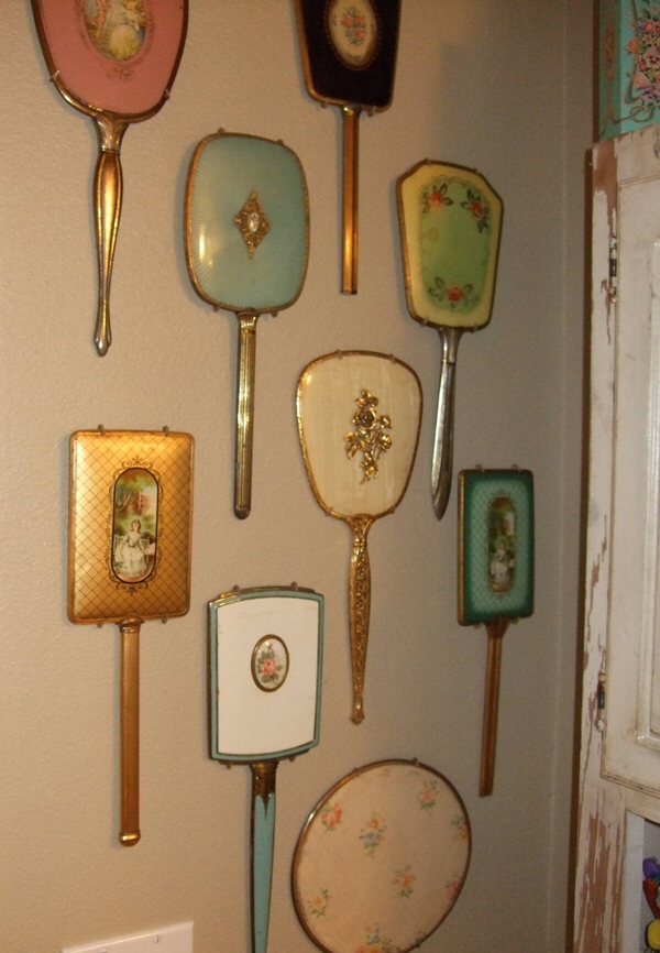Put It On Display Vintage Mirrors Decor House Put It On Display Vintage Mirrors, How To Hang Vintage Hand Mirrors