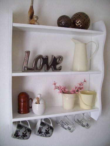 White Kitchen Shelves With Cup Hooks Shelf Storage By Kitchen Shelves With Cup Hooks Shelf