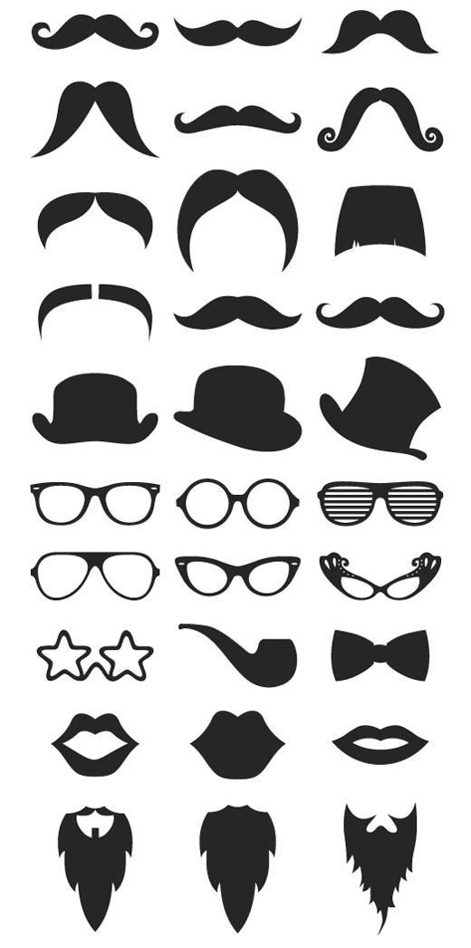 Hipster Mustache Free Vector Art Vector Art