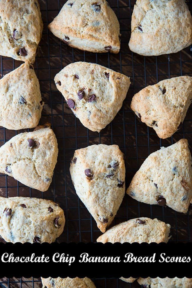 Chocolate Chip Banana Bread Scones | The Kitchen Magpie