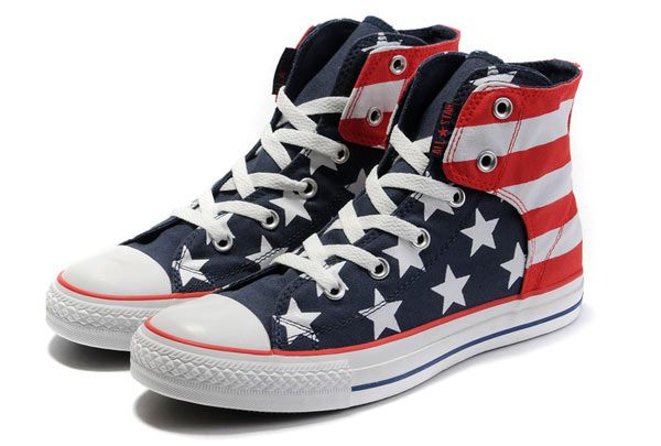 converse basse drapeau américain