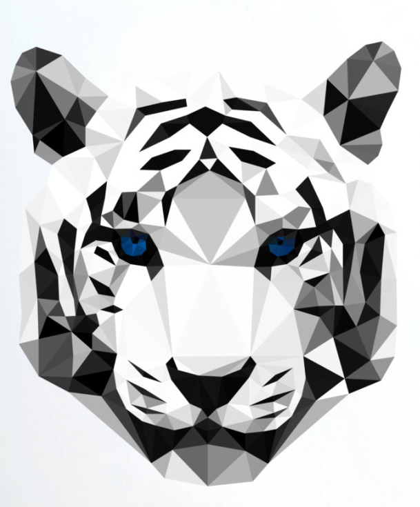 Download Image result for geometric tiger | Geometric tiger, Geometric animals, Polygon art