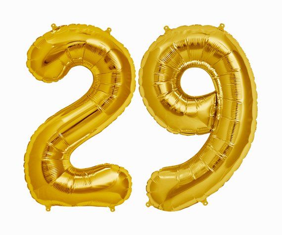 number 29 birthday balloon