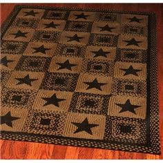 New Primitive Country Jute Braided Star Rug Black Tan Floor Mat Barn Star Area Rug Navy Blue Braided Rectangle Primitive Country Decor