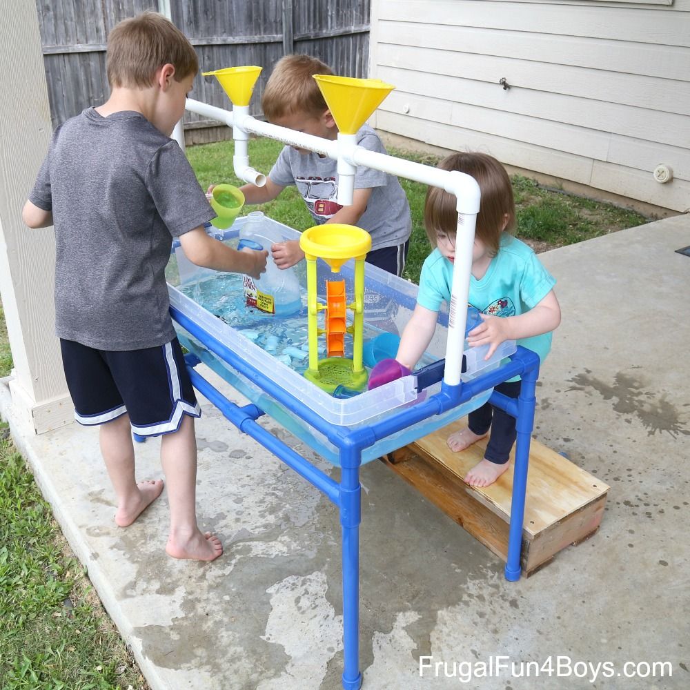 Super jeu pour les enfants - jardin / balcon - tutoriel Water Table Diy, Water Tables, Sand Table, Sand And Water Table, Diy Water, Water Play, Sand Play, Water Activity Table, Water Table For Kids