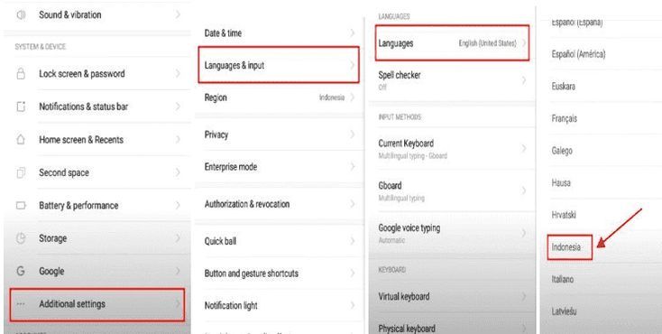 Cara Mengubah bahasa Inggris ke Indonesia di HP Xiaomi,
