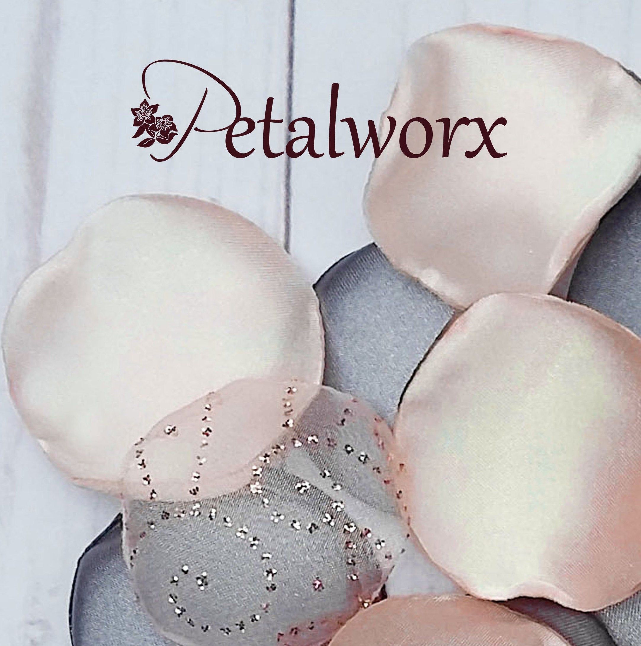 Quinceanera Sweet 16 Decor Crafting Flower Girl Scatter Petals Wedding Decor Bridal Decor Wedding Rose Petals Satin Teal White Petals
