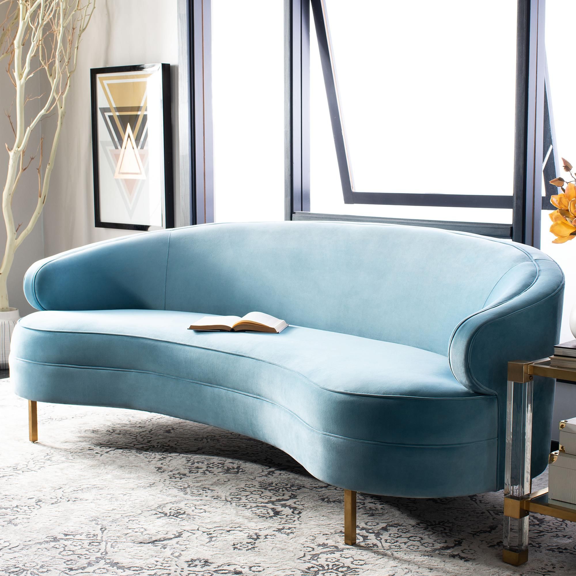 Safavieh Primrose Sofa in Light Pink Nebraska Furniture