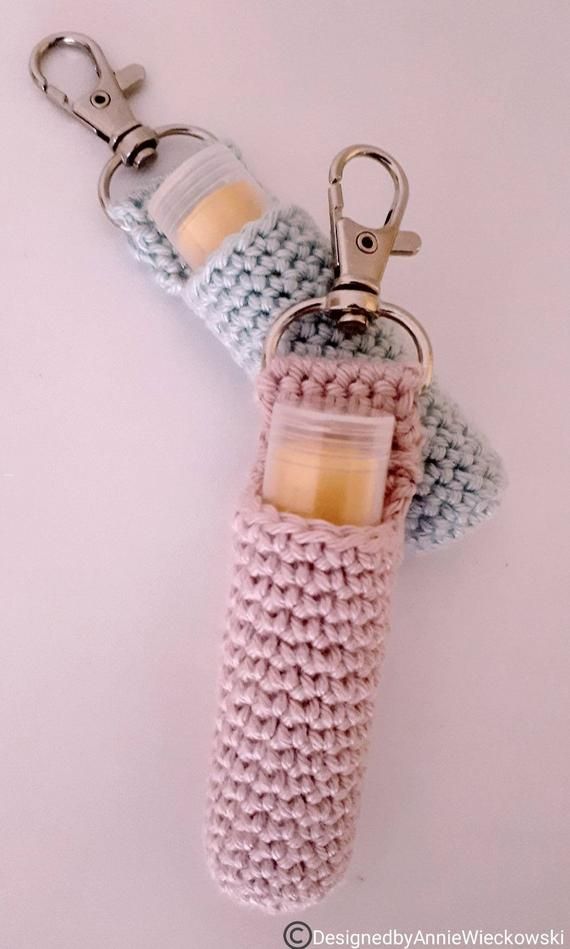 CROCHET Lip Balm Holder Pattern with Free Video, Elegant crochet lip balm holder,Crochet lip balm holder for ladies, girls. PDF pattern ONLY