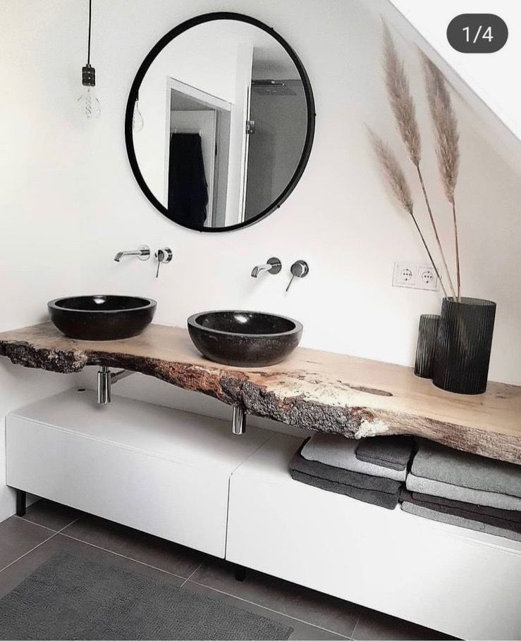 Badkamer ideeën #dekowohnen Apartment Furniture, Bathroom Furniture, Bathroom Interior, Apartment Decor, Bathroom Decor, Bathroom Ideas, Apartment Men, Bathroom Sink, Apartment Ideas
