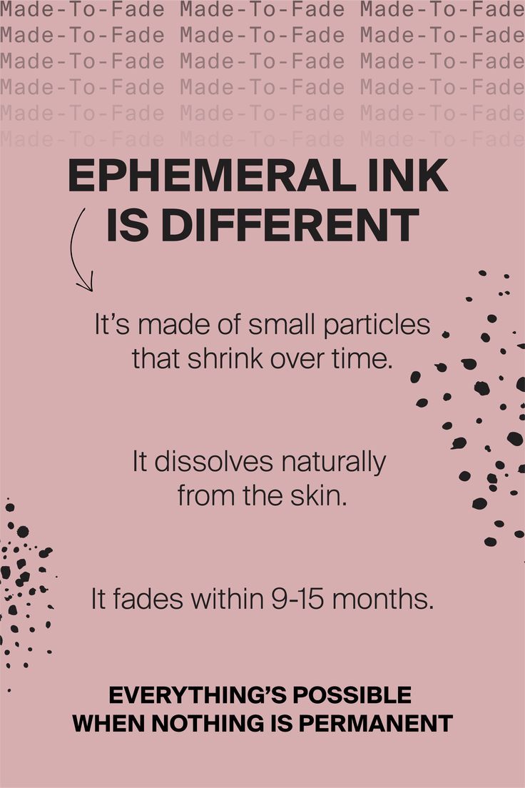 What have you always wanted to get tattooed on you? Try out the design of your dreams with a semi-permanent tattoo brought to you by Ephemeral Tattoo’s patented temporary tattoo ink that fades in 9-15 months. Whether your tattoo holds a deep meaning or just means you’re down for a good time, it’s never a bad time to get an Ephemeral. Want to learn more about our process? Check out ephemeral.tattoo. Faded Tattoo, Ink Tattoo, Tattoos, Temporary Tattoo Ink, Semi Permanent Tattoo, Ephemeral Tattoo, Nothing Is Permanent, Chemical Engineering, Deep Meaning